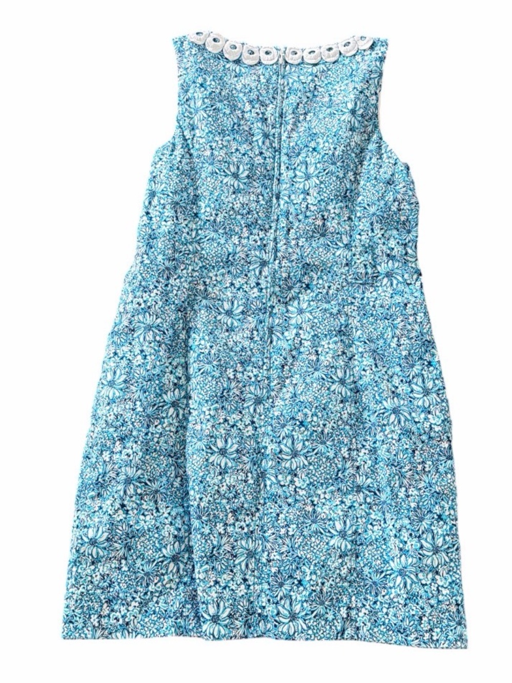 Lilly Pulitzer Guliana Stretch Shift Dress Blooming Together Blue White *No Belt - Picture 5 of 10